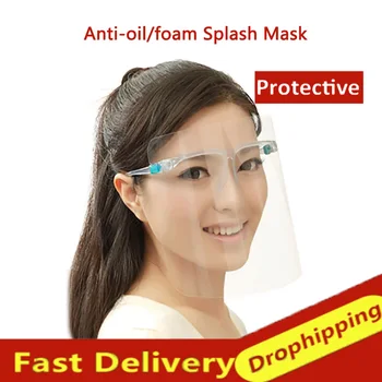 

1/5PCS Safety Anti-Oil Splash Face Shield Outdoor Kitchen Cooking Eye Protection Anti-saliva Clear Face Masks Mascarillas Cover