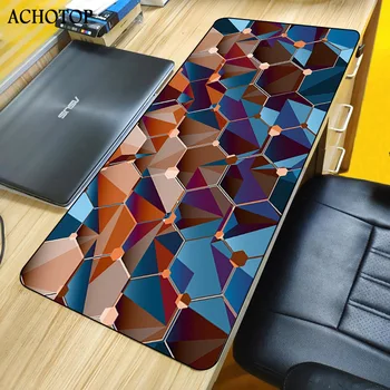 

Abstract Large Mouse Pad Black Lock Edge Computer Table Mat Rubber Non-slip Internet Cafe Gamer Mousepad