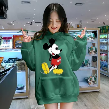 

NiceMix 2019 Women Hoodies Autumn Winter Thick Hooded Sweatshirt Fleece Warm Loose Casual Sport Pullover Long Sleeve Cartoon pri