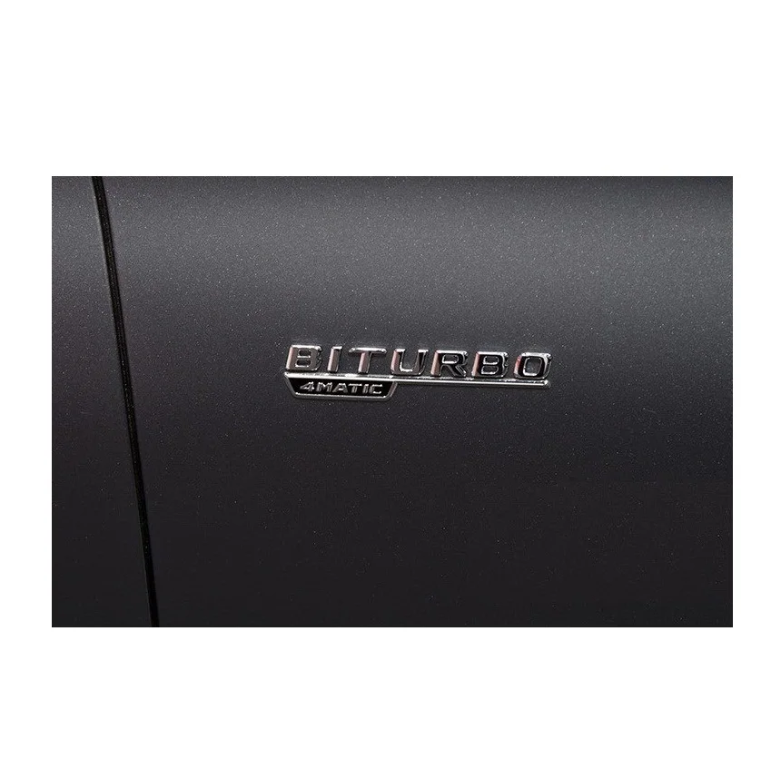 Chrome V8 BITURBO Emblem For Mercedes-Benz AMG – Trunk & Fender Mount