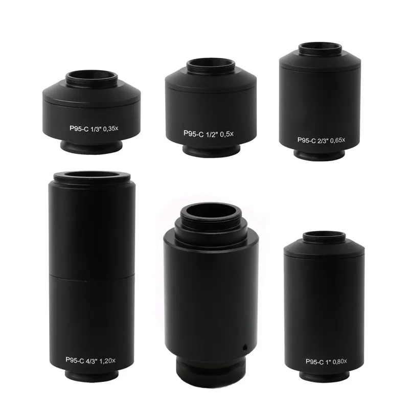 

0.35X 0.5X 0.65X 0.8X C Mount Microscope Camera Adapter for Zeiss Trinocular Microscope P95-C 1X 1.2X Auxiliary Lens
