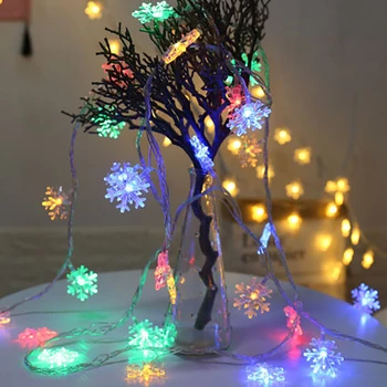 

Fairy String Snowflake Yard Festival Party Wedding Fairy String Light Super Bright 20LED Xmas Decor Christmas Tree Garden