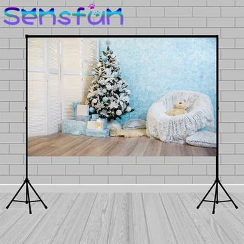 

Christmas Photography Backdrop Indoor Decor Family Party Banner Background Christmas Tree Sofa Photocall Photo Studio