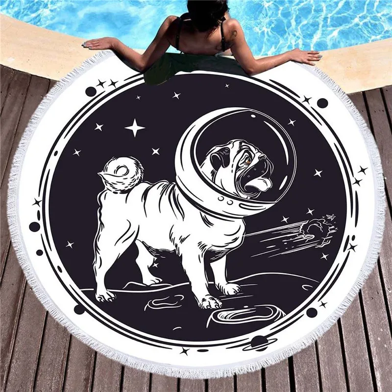 

Boho Beach Towels Printed Tropical Plants Beach Towel Outdoor Travel Round Fabric Bath Towels For Living Room Home Decorative