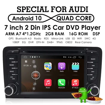 

Ossuret Car Multimedia player Android 2Din Autoradio Stereo System GPS For Audi/A3/S3/RS3 QuadCore 2G+16G wifi Car DVD Player PC