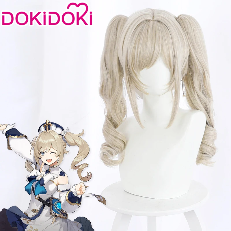 DokiDoki игра Genshin воздействия Косплэй Хэллоуин Барбара парик волос| |