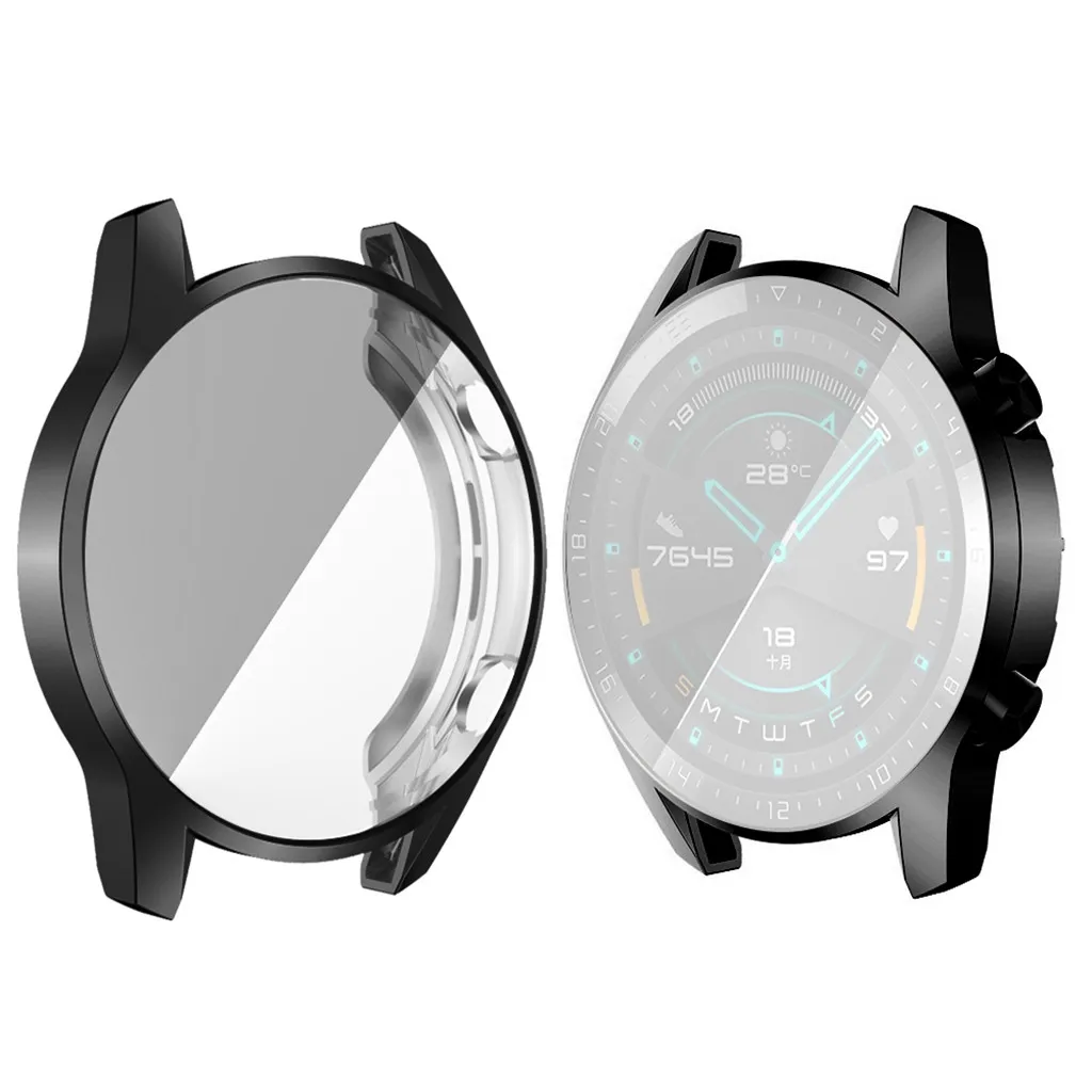 H40 ультра тонкий мягкий защитный чехол для huawei Watch GT2 46 мм чехол TPU бампер для часов GT 2 46 мм Рамка Smartwatch аксессуары