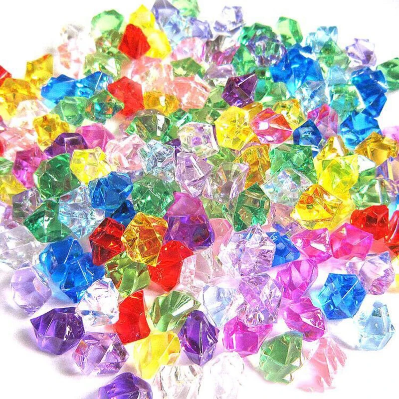 

Acrylic Plastic Gem Stone Rocks Table Scatter Vase Fish Tank Craft Decoration