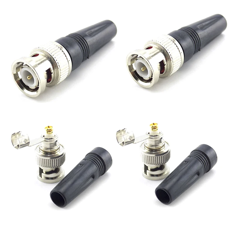 

10 шт. Bnc Штекерный разъем для твист-на коаксиальный Rg59 кабель CCTV беспаечная электрическая вилка коннектор