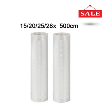 

2 Roll/lot 15/20/25/28x500cm Household Vacuum Sealer Storage Bags Sealing Roll Packing Food Rolls for Vacuum Packer Machine