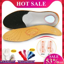 ИД кожа высокого качества ортопедическая стелька для плоскостопия супинатор ортопедический обувь вставки в обувь для ног обувь для мужчин и женщин OX ноги