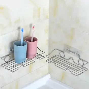 

Bathroom vanity wall bathroom shelf sucker kitchen bathroom perforated suction wall storage rack for Free