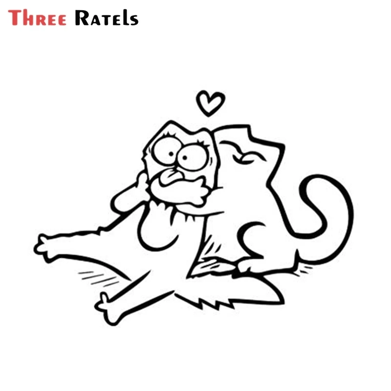

Three Ratels FD427 Lovely Cartoon Cats Car Funny Sticker Automotive Vinyl Goods Cars Styling And Decals Products