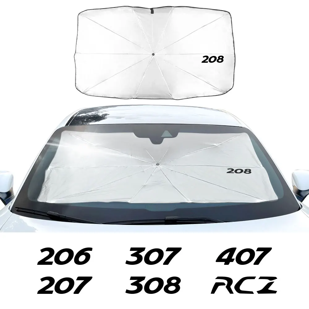 Peugeot 407 108 206 207 307 308 3008 RCZ Rifter Car Windshield Front Window Sun Shade Umbrella Auto Accessories - AliExpress