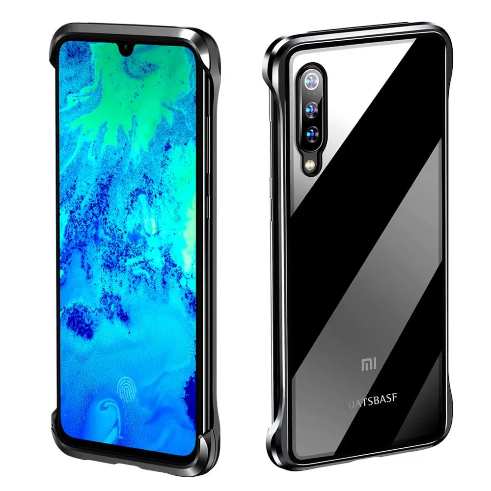 Металлический чехол накладка из закаленного стекла для телефона Xiaomi Mi 9