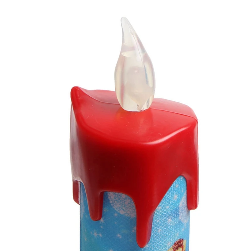 1pcs LED Candle Tea Light Battery Powered Lamp Simulation Color Flame Flashing Home Wedding Birthday Party Decoration Candles