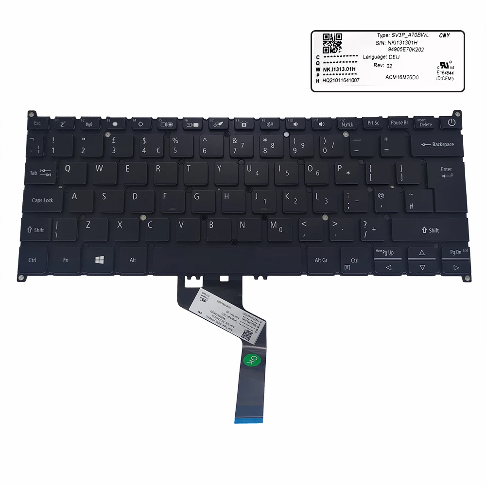 Teclado Retroiluminado para Acer Swift Eua Reino Unido ru Russo Teclados de Notebook Sf31457 Sf314-57g N19h4 Sf314-58 N19h3 Sf514-52