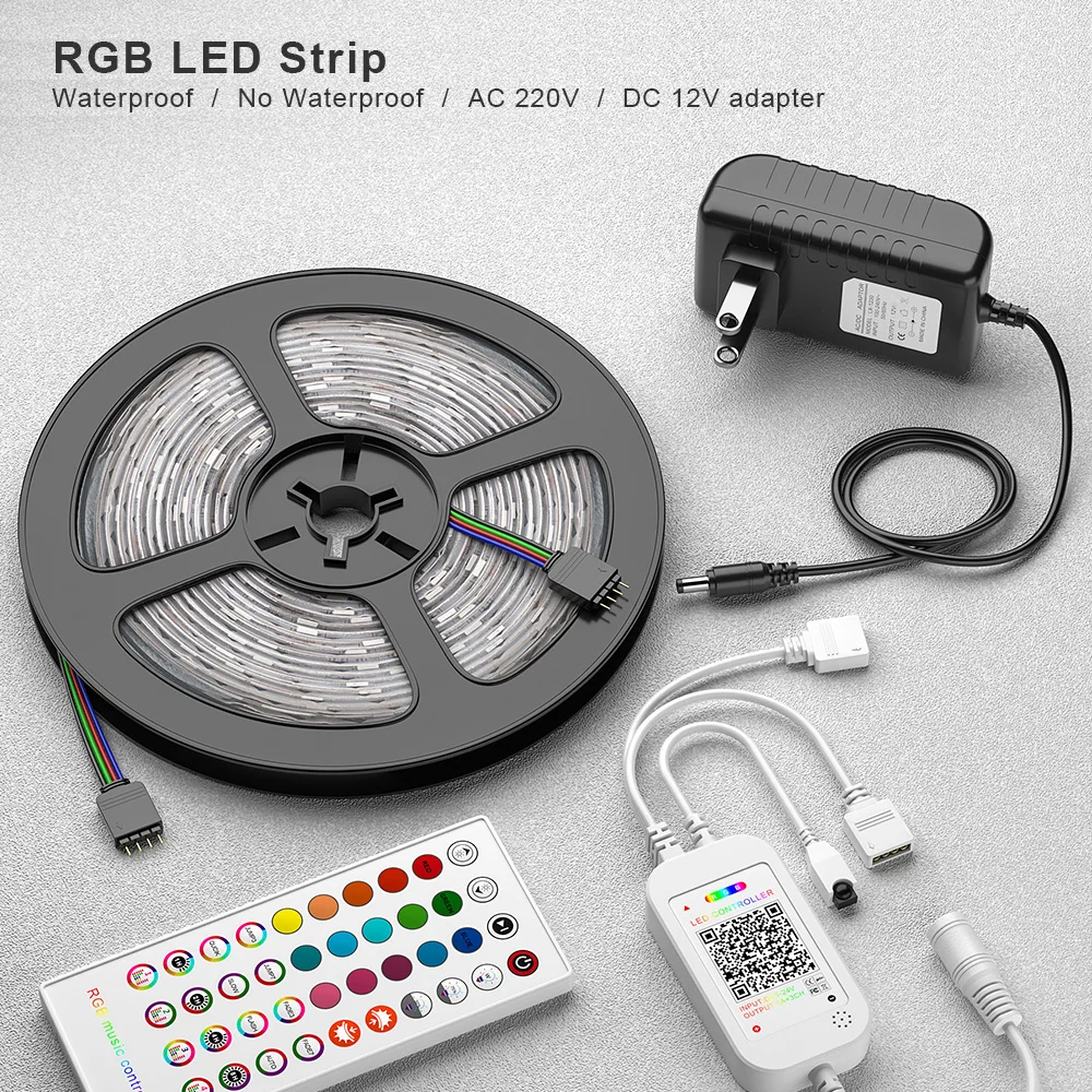 5 м 20 WiFi RF 2 4G Bluetooth музыкальный светодиодный светильник RGB SMD 2835 5050 Светодиодная