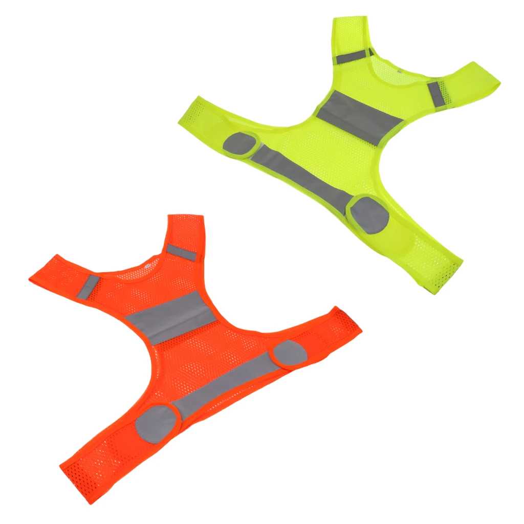 Reflective Safety Vest Reflective Safety Jacket Adjustable High Visibility Reflective Vest Jacket Outdoor Night Running