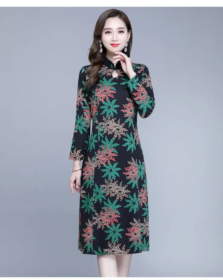 Китайские cheongsam восточные платья элегантные женские модифицированные современные qipao цветочные платья китайское традиционное платье