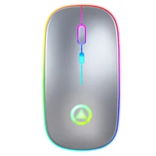 2,4G Бесшумная беспроводная мышь 1600 dpi RGB светодиодный игровой коврик с подсветкой для Macbook Pro lenovo ультра тонкая эргономичная компьютерная игровая мышь