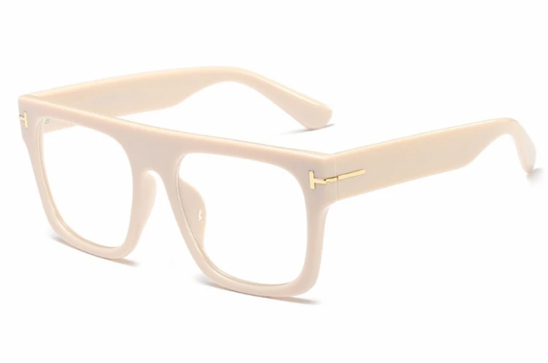 45718 квадратные оправы для очков мужской и женский Оптический Модные компьютерные очки - Цвет оправы: C3 beige pink