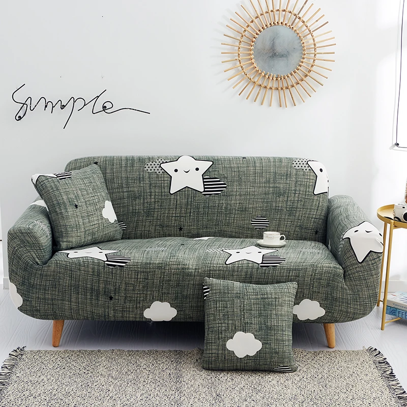Мраморный диван с принтом чехол плотная обертка геометрический все включено эластичный диван Чехол мебель ПЭТ протектор - Цвет: 19