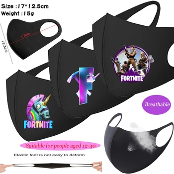 

Hot Fortnites Dustproof Anti Dust Face Mask Cartoon Figure Mouth CapReusable Breathable Masks Mouth Cap Washable Mask Gift