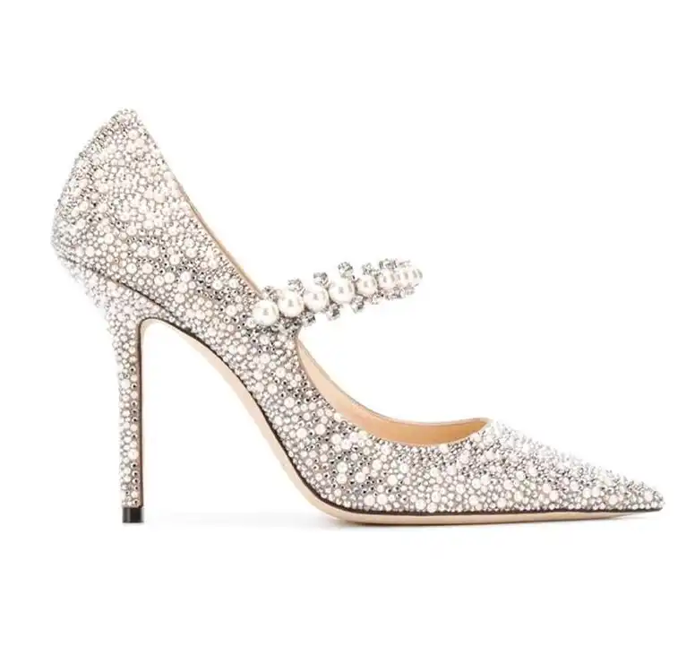 pearl embellished wedding shoes