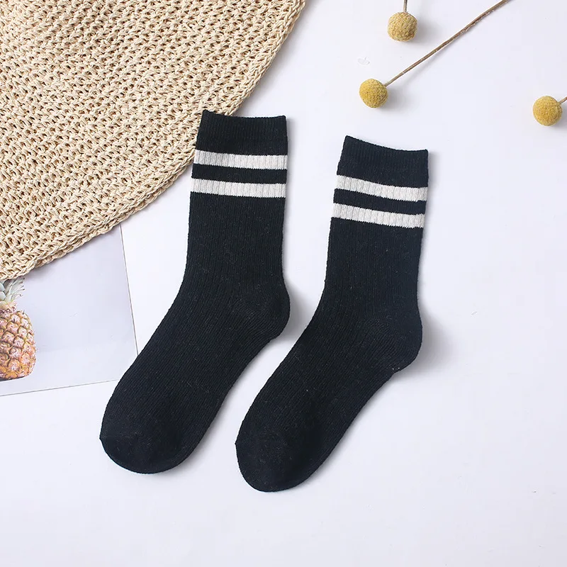 5 пар, стиль, женские шерстяные носки, Осень-зима, женские носки в японском стиле, впитывающие пот, повседневные носки для девочек, BCW040
