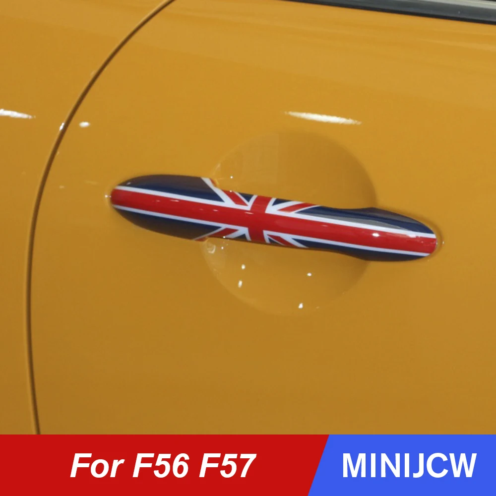 2 шт. ручка двери автомобиля стикер крышка чехол, корпус наклейки для Mini Cooper One S JCW хэтчбек F56 F57 автомобильные аксессуары