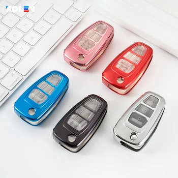 Molle di TPU Auto Pieghevole Della Copertura Della Cassa Chiave Per Ford Focus 2 3 MK2 MK3 ST RS Ecosport Ranger C-max S-Max Fuga Fuga Fiesta Supporto Borsette