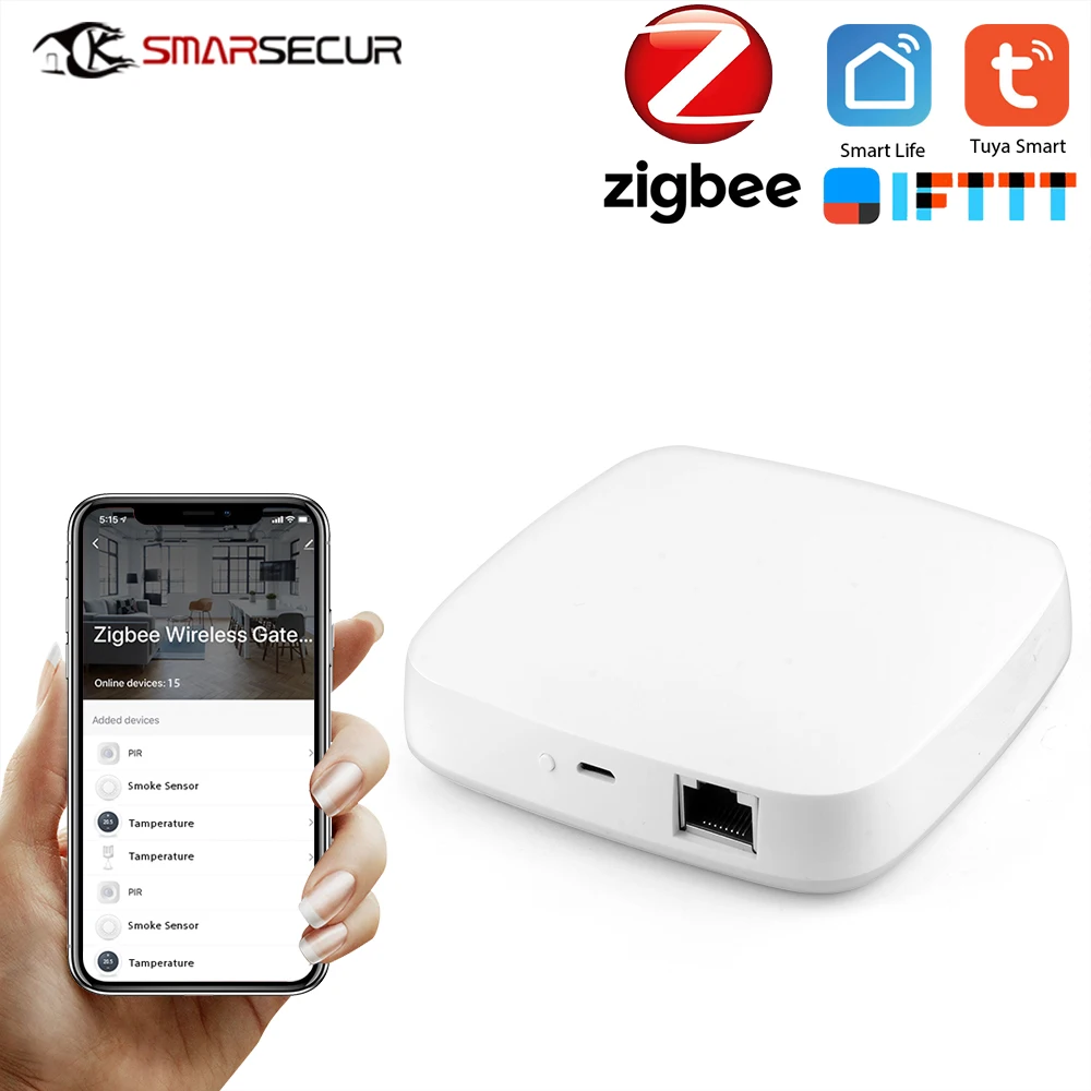 

Tuya Zigbee Wired Gateway Hub Smart Home Device Support add APP Gateway Smart Light Control ZigBee