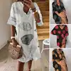 ZANZEA 2022  Summer Lace Dress Women's Sundress Fashion Flare Sleeve Short Vestido Female Bohemian V Neck Party Shirt Robe Femme ► Photo 1/6