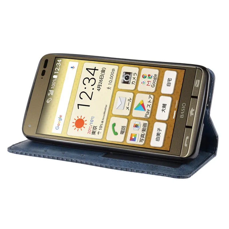 Чехол для телефона Kyocera Basio 3 KYV43, флип-чехол из искусственной кожи, чехлы для Kyocera Basio 3 KYV43, чехол для карт