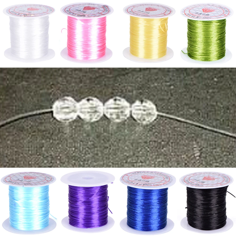 

0.8mm Crystal Beads Lines Elastic Cord DIY Handmade Beaded Line Hand Chain Line