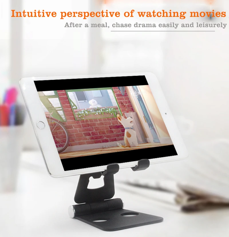 Telefone Móvel Desktop Lcd Monitor Suporte Portátil Ajustável Suporte para Ipad Tablet Assistir de Cabeceira tv Liga Alumínio ao Vivo Suporte p/ monitor - Imagem 5