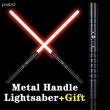 Pqbd black metal lidar com sabre de luz cosplay sabre de luz vermelha força fx foc blaster laser espada led brinquedos presentes personalizados