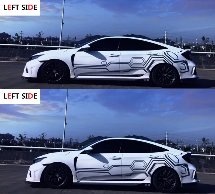Левая сторона модифицированный пользовательский Автомобиль Спорт Потяните цветок личностный тренд декоративные наклейки на машину наклейки на тело
