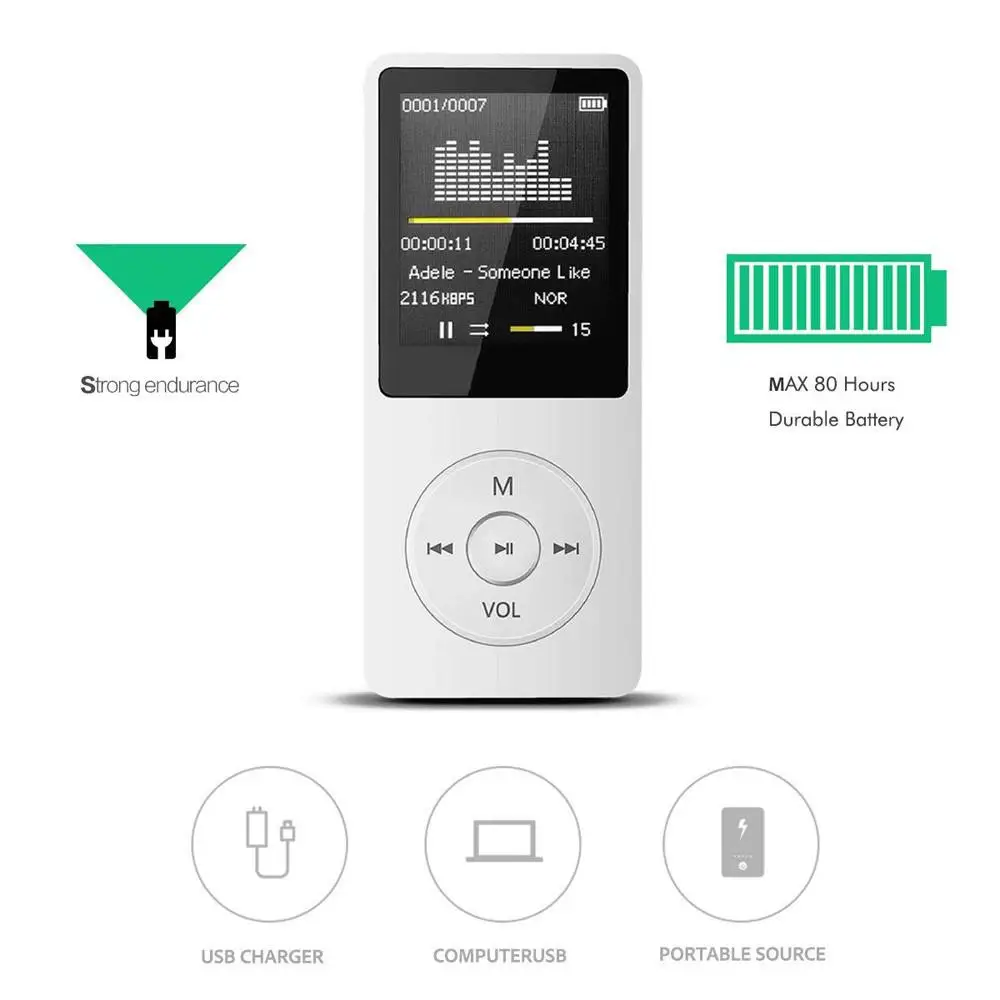 Спортивный многофункциональный Mp3 без потерь Hifi музыкальный мини экран рекордер