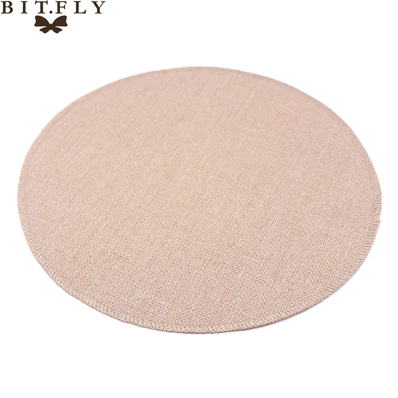 linen Подставка под горячее Круглая льняная салфетка, коврик для кухонного обеденного стола, подставка для стейка, противообжимные изоляционные прокладки, скандинавский отель, ресторан, домашний декор - Цвет: linen