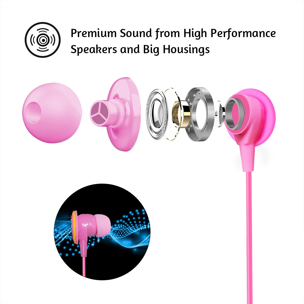 Cute Donut Wired Earphones Children Kids Music In-ear Erabuds Earphone 3.5mm Jack Universal For iPhone Xiaomi Samsung MP3 4