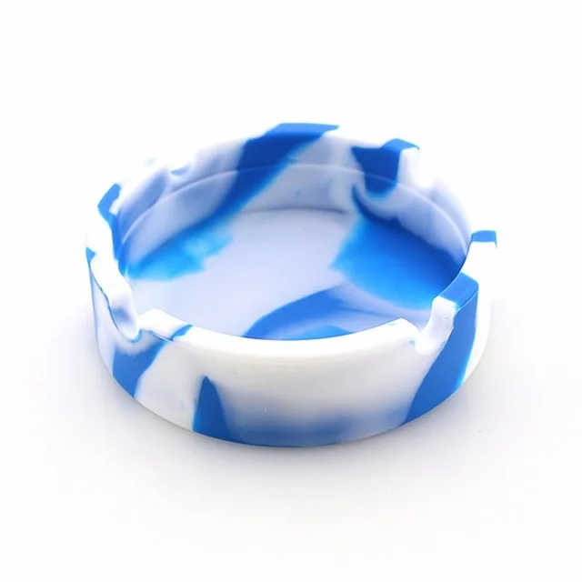 Blue Силиконовая мягкая круглая пепельница держатель для пепельницы Портативный Анти-скальдинг держатель для сигарет многоцветный экологичный - Цвет: Blue