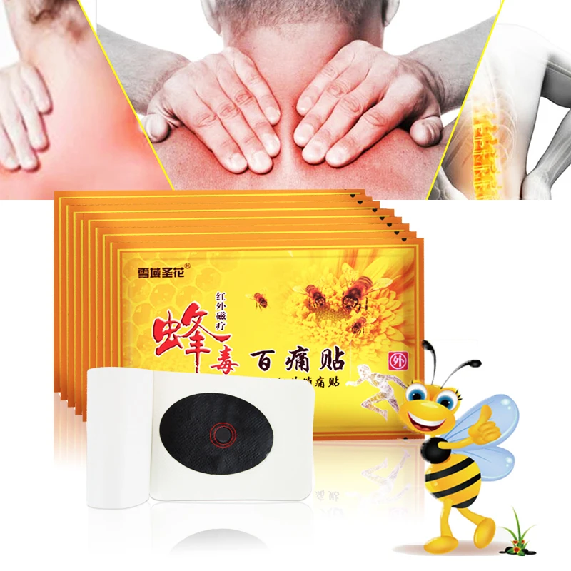 Bee Venom Magnet Patch Far Infrared Pain Relief Patch Artritis Rheumatoid Neck/Back/Joints Painkiller Adhesive Sticker 30 Packs pain relief patch