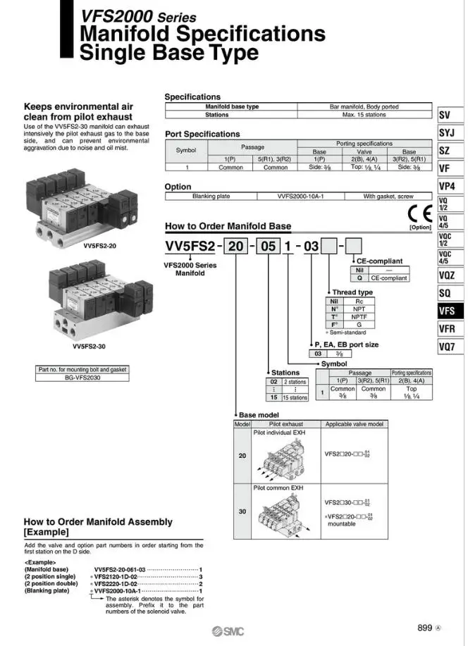 VFS2100-5FZ VFS2200-5FZ VFS2400-5FZ VFS3300-5FZ SMC электромагнитный клапан пневматический компонент