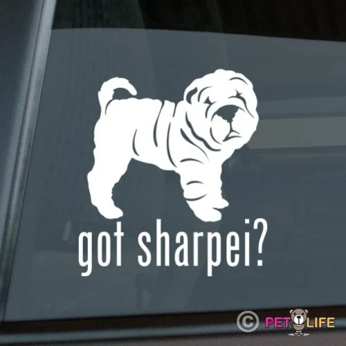Получить Sharpei стикер Высечки Виниловые Наклейки для окон