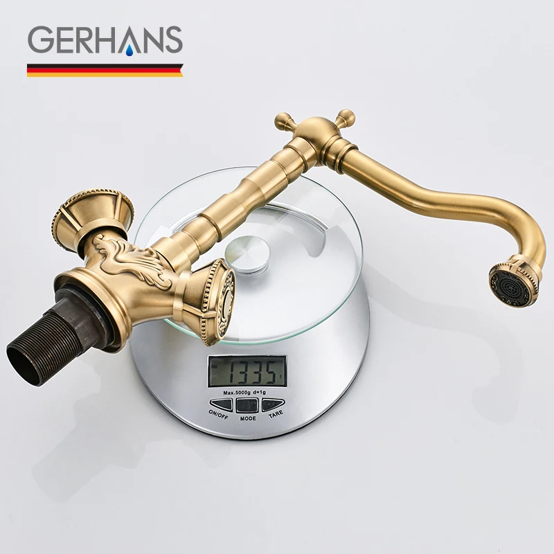 GERHANS Faucet K14118 Смеситель для кухни с гайкой Цвет: Античная бронза|Смесители