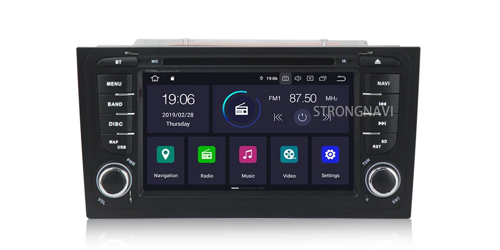 Восьмиядерный 4 г+ 64 г 2 Din Автомобильный мультимедийный плеер Android 9 для Audi/A6/S6/RS6 Авто Радио стерео система gps DVD ips экран DSP wifi