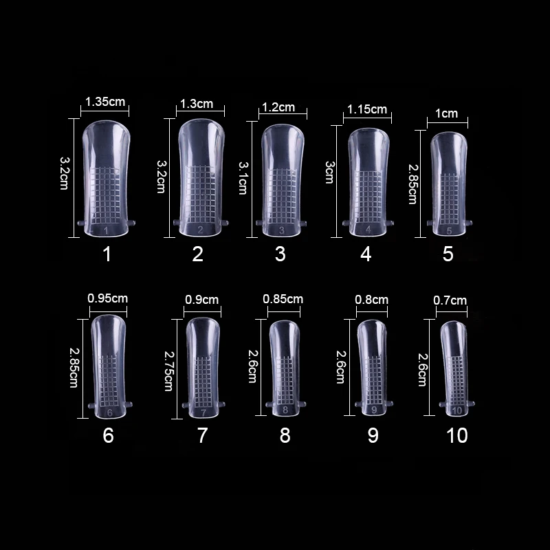 MSHARE Dual Forms Nail Tips Mold Poly Gel Acrylic Nails Molds Acrylic Gel System Form False 3