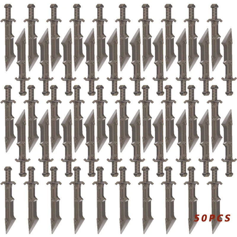 

50PCS mediaeval times weapons for 4cm mini dolls military figures MOC building blocks brick toys for children